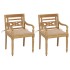 Sillas Batavia 2 uds teca maciza con cojines