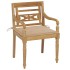 Sillas Batavia 2 uds teca maciza con cojines