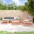 Juego de muebles de jardín 7 pzas madera maciza abeto