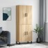 Aparador alto madera contrachapada color roble 69,5x34x180