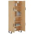 Aparador alto madera contrachapada color roble 69,5x34x180