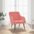 Sillón de terciopelo rosa 63x76x80