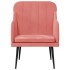 Sillón de terciopelo rosa 63x76x80