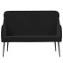 Banco de terciopelo negro 110x76x80