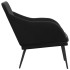 Banco de terciopelo negro 110x76x80