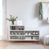 Mueble zapatero madera contrachapada blanco brillo 102x36x60