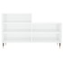 Mueble zapatero madera contrachapada blanco brillo 102x36x60