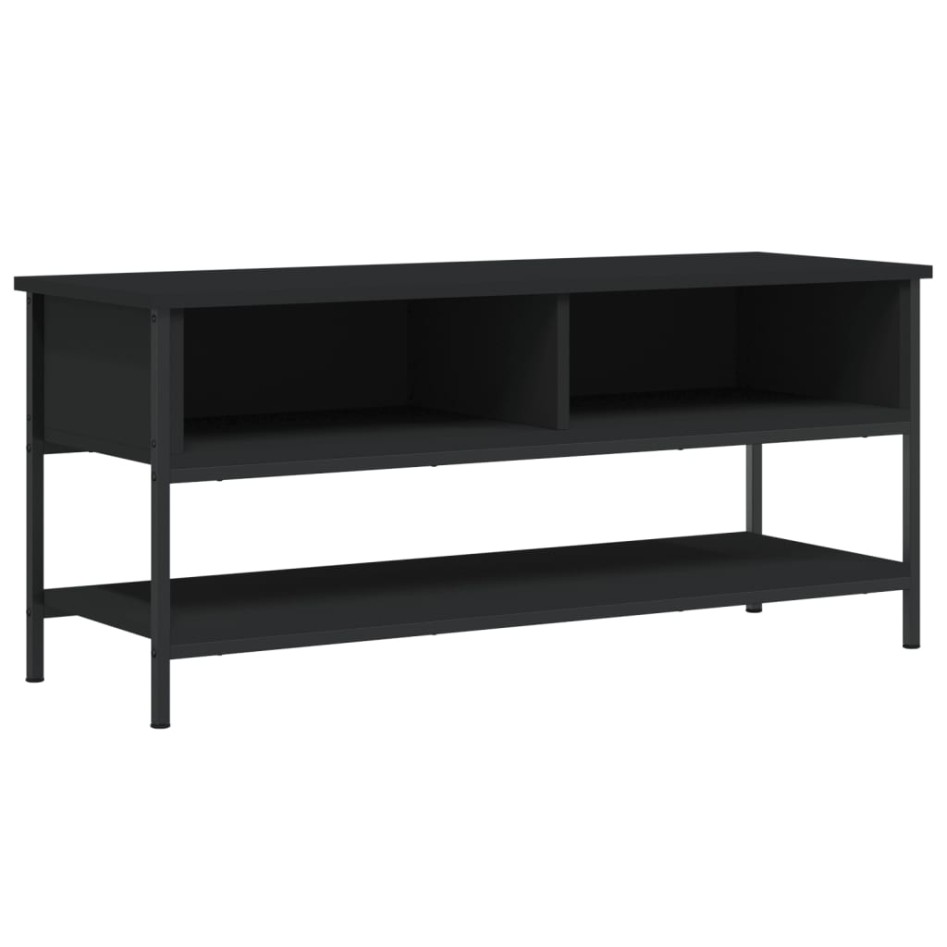 Mueble de TV madera contrachapada negro 100x35x45