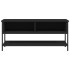 Mueble de TV madera contrachapada negro 100x35x45