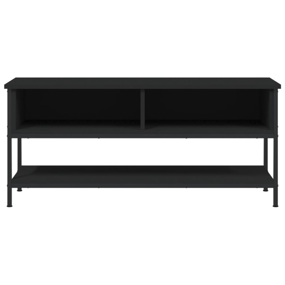 Mueble de TV madera contrachapada negro 100x35x45