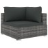 Set de muebles de jardín 4 pzas y cojines ratán sintético