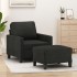 Sillón con taburete tela negro 60