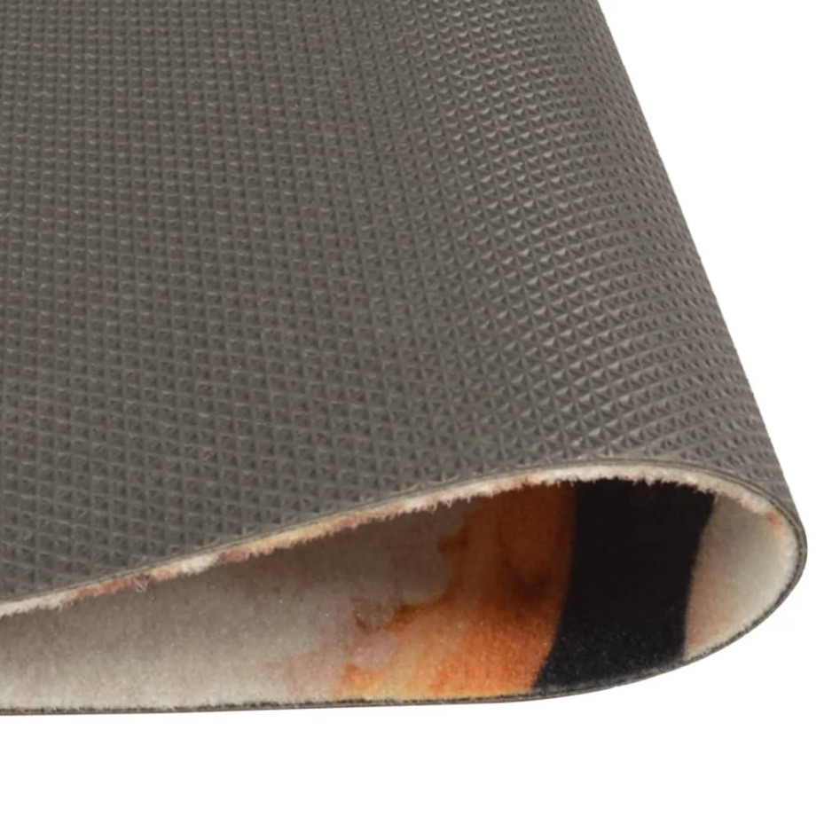 Alfombra de cocina lavable terciopelo dibujo verduras 60x300