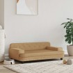 Cama para perros de terciopelo marrón 90x53x30 cm