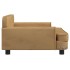 Cama para perros de terciopelo marrón 90x53x30