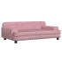 Cama para perros de terciopelo rosa 90x53x30