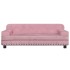 Cama para perros de terciopelo rosa 90x53x30