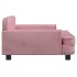 Cama para perros de terciopelo rosa 90x53x30