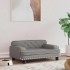 Cama para perros de cuero sintético gris 70x45x30