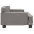 Cama para perros de cuero sintético gris 70x45x30
