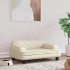 Cama para perros de cuero sintético crema 70x45x30