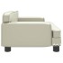 Cama para perros de cuero sintético crema 70x45x30