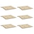 Cojines de silla de jardín 6 uds tela Oxford beige 40x40x3