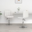 Sillas de comedor 2 unidades cuero sintético blanco