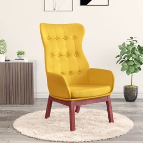 Sillón de relax de tela amarillo