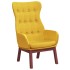 Sillón de relax de tela amarillo