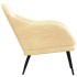 Sillón de terciopelo color crema 63x76x80