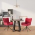 Sillas de comedor giratorias 2 unidades terciopelo rojo