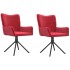 Sillas de comedor giratorias 2 unidades terciopelo rojo
