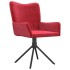 Sillas de comedor giratorias 2 unidades terciopelo rojo