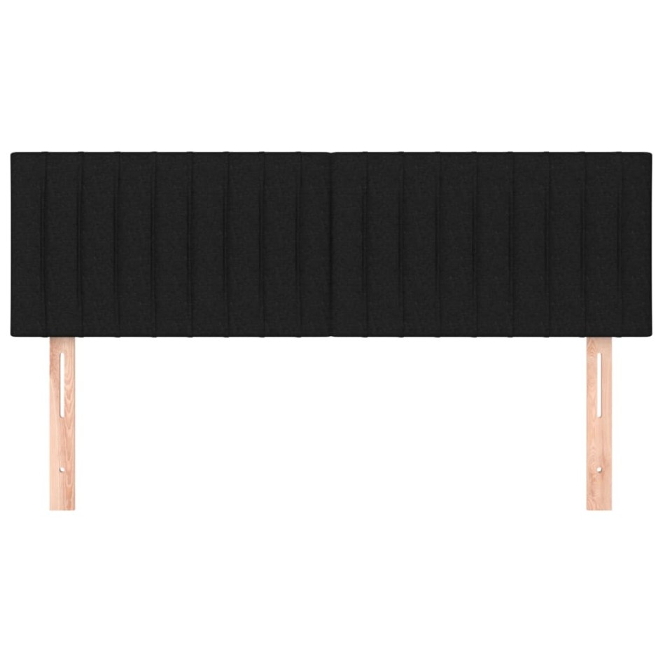 Cabeceros 2 unidades tela negro 72x5x78/88