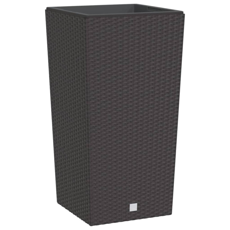 Macetero con interior extraíble PP ratán marrón 21/49