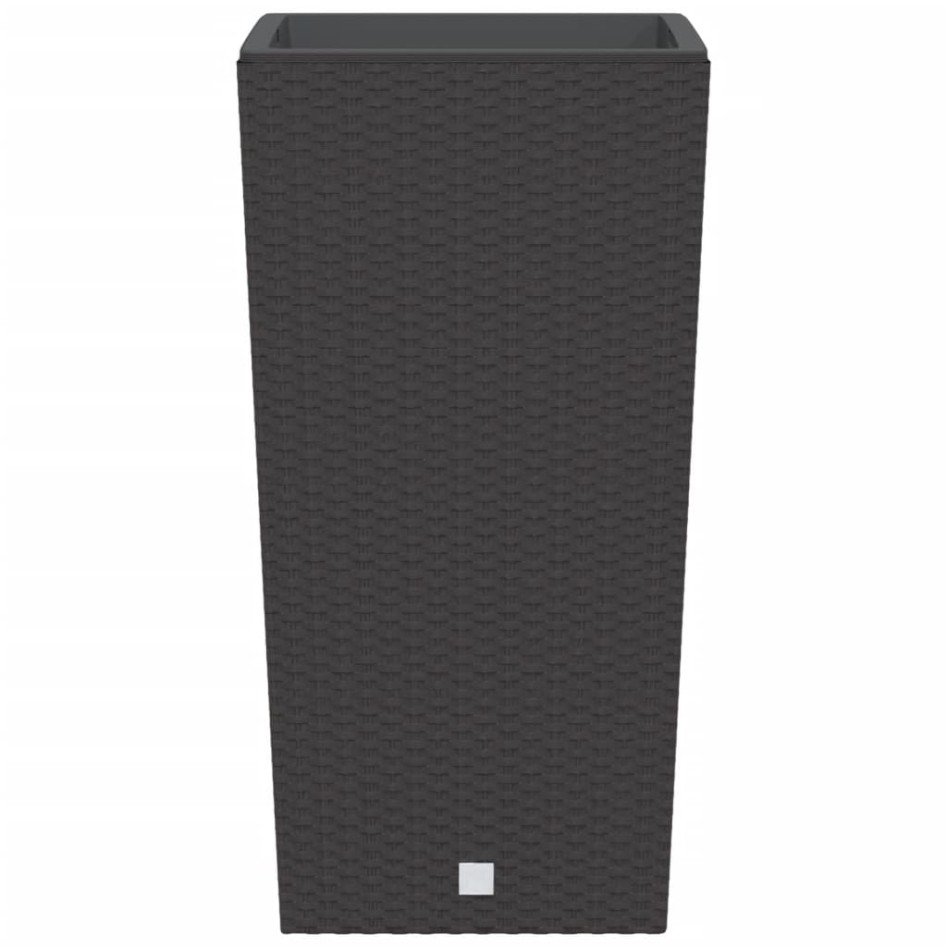 Macetero con interior extraíble PP ratán marrón 21/49