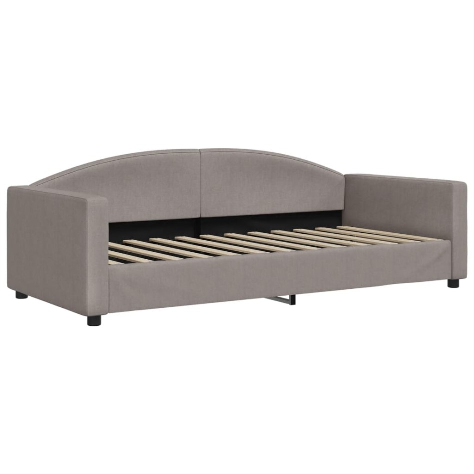 Sofá cama con colchón tela gris taupe 90x200