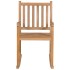 Silla mecedora de madera maciza de teca con cojín color