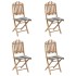 Set de comedor exterior plegable 5 piezas con cojines