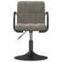 Sillas de comedor giratorias 2 uds de terciopelo gris