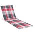 Tumbona con cojín estampado de cuadros madera pino