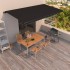 Toldo retráctil manual gris antracita 600x350