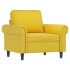 Sillón con taburete terciopelo amarillo 60