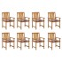 Sillas de jardín 8 uds madera maciza de acacia con