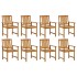 Sillas de jardín 8 uds madera maciza de acacia con