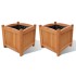 Juego de  arriates de madera 2 unidades 30x30x30