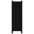 Biombo divisor de 4 paneles negro 200x180