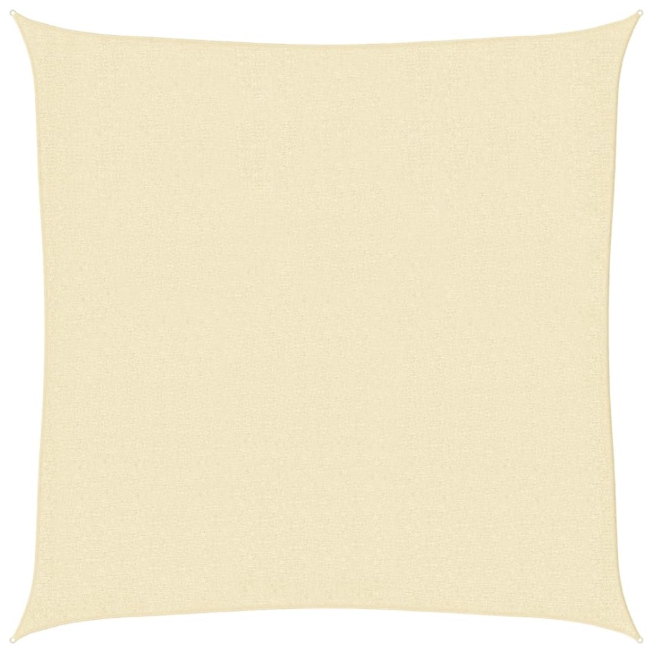 Toldo de vela cuadrado HDPE 3,6x3,6 m