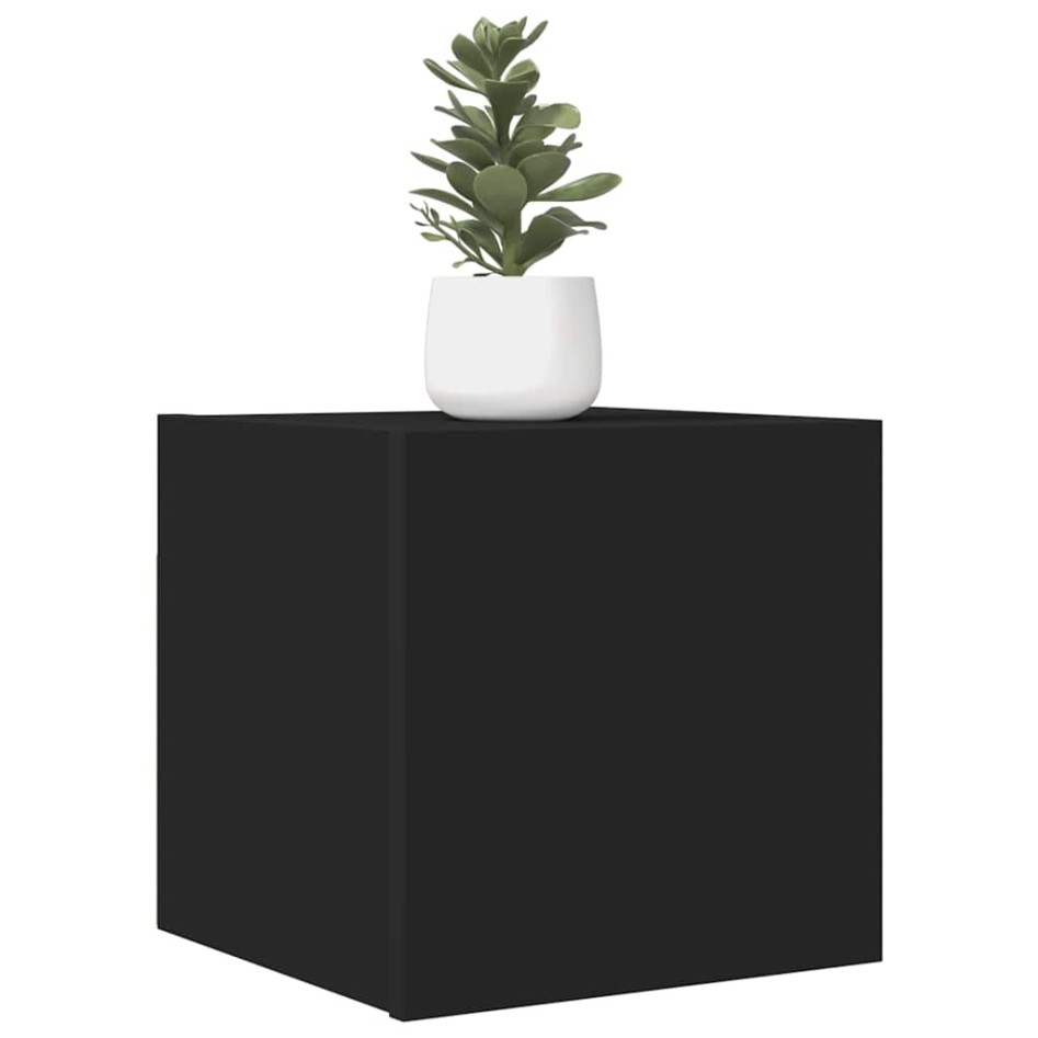 Muebles de salón de pared 2 uds negro 30,5x30x30